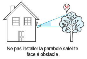 Obstacle face à la parabole satellite bfsat.fr