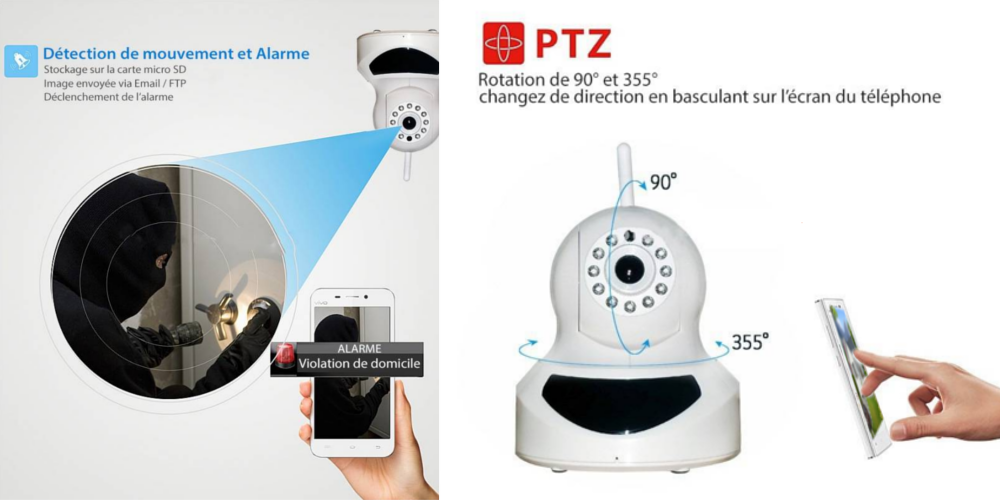 Caméra connectée PTZ13 dissuasif alarme intégrée bfsat.fr