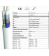 Cable coaxial 4 couleurs quattro 100m 4en1 idéal pour multiswitch 