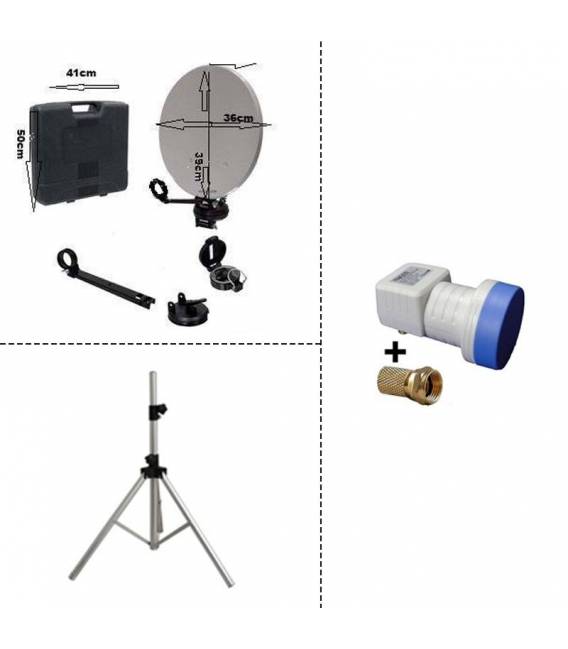 Trepied et kit camping avec LNB Single