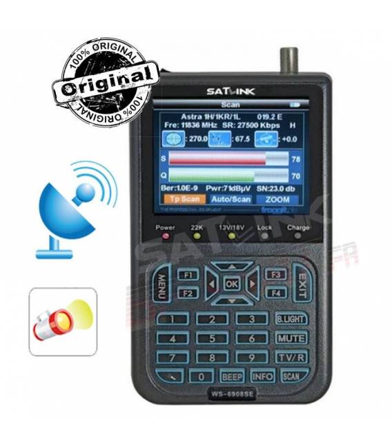 SATLINK WS-6908SE mit LED Satfinder Satelliten Anzeige