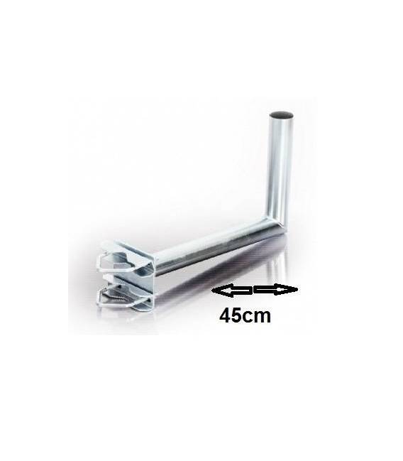 HD-LINE Geländerhalterung Sat Antennen SAT-Halter, 25 cm X 45 CM Wandabstand Mastroh Halter Sat Antennenmast 
