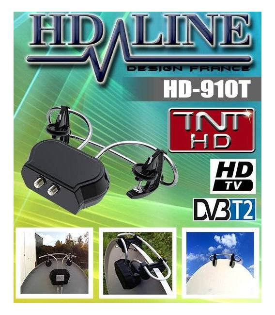HD-LINE HD-910T - Antenne TV Clip-On UHF Amplifiée