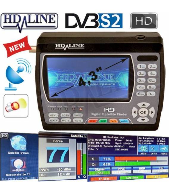 HD-LINE HD-900 ORIGINAL SATELLITEN FINDER HD Satelliten Messgerät HD