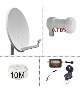 SET SAT-SCHÜSSEL 60cm Satfinder Set Kabel 10m LNB