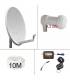 SET SAT-SCHÜSSEL 60cm Satfinder Set Kabel 10m LNB