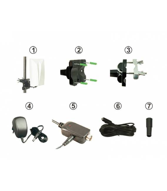 HD-LINE HD-940T Antenne électronique amplifiée DVB-T DVB-T2 Signal terrestre HD intérieur extérieur