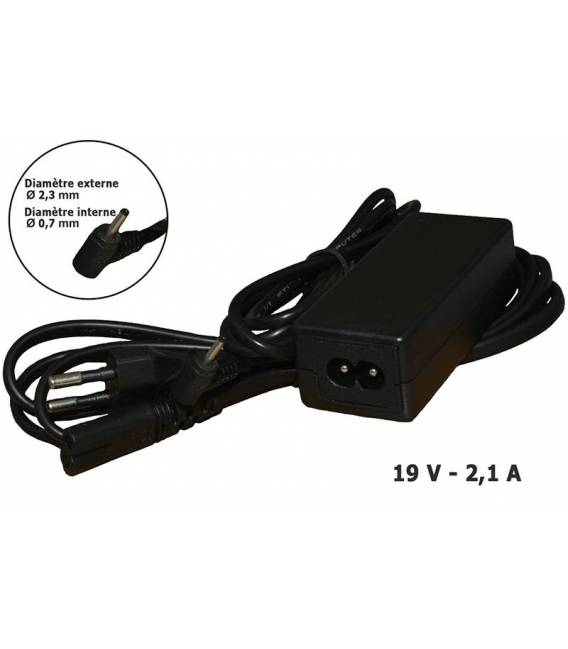 Chargeur de batterie ordinateur portable 19V 2.1A compatible Asus - Fiche 2.3 x 0.7 mm