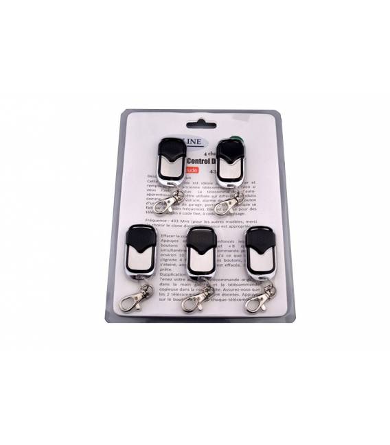 5X Universal Remote control 433 MHZ 4 buttons
