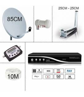 SET SAT-SCHÜSSEL FTA-RECEIVER SAT-SCHÜSSEL 85CM Lnb Satfinder