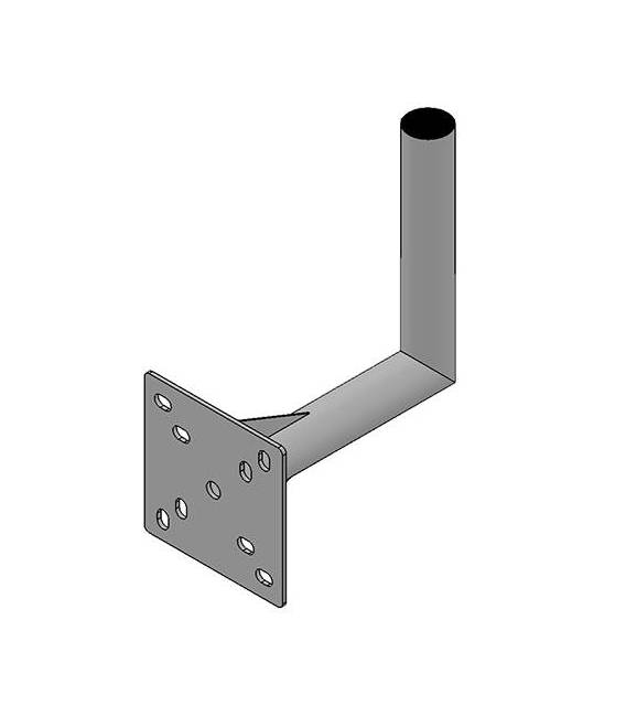 HD-LINE Geländerhalterung Sat Antennen SAT-Halter, 25 cm Wandabstand Mastroh Halter Sat Antennenmast