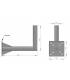 HD-LINE Geländerhalterung Sat Antennen SAT-Halter, 25 cm X 35 CM Wandabstand Mastroh mit Schelle Halter Sat Antennenmast 
