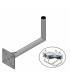 HD-LINE Geländerhalterung Sat Antennen SAT-Halter, 25 cm X 45 CM Wandabstand Mastroh Halter Sat Antennenmast 