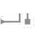 HD-LINE Geländerhalterung Sat Antennen SAT-Halter, 25 cm x 55 cm Wandabstand mit Schelle 