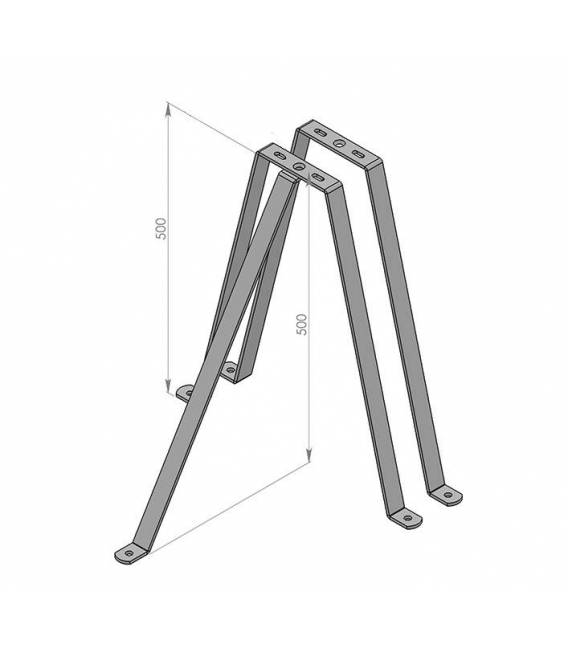 HD-LINE Wandabstand für Antenne WANDHALTER MAST FIXATION V M Halter 50cm Mauerhalter