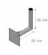HD-LINE Geländerhalterung Sat Antennen SAT-Halter, 25 cm Wandabstand Mastroh Halter Sat Antennenmast