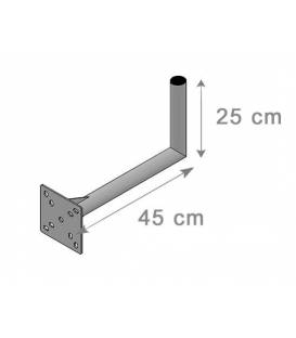 HD-LINE Geländerhalterung Sat Antennen SAT-Halter, 25 cm X 45 CM Wandabstand Mastroh Halter Sat Antennenmast