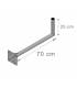 HD-LINE Geländerhalterung Sat Antennenhalter, 25 cm X 70 cm Wandabstand - Wand & Balkon Montage