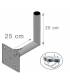 FIXATION L BALCON ANTENNE ET PARABOLE 25X25cm