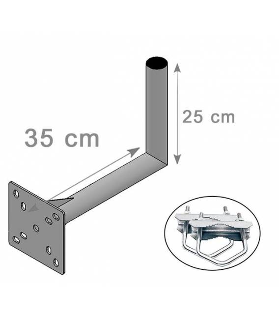 FIXATION L BALCON ANTENNE ET PARABOLE 25X35cm