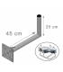 HD-LINE Geländerhalterung Sat Antennen SAT-Halter, 25 cm X 45 CM Wandabstand Mastroh Halter Sat Antennenmast 
