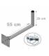 HD-LINE Geländerhalterung Sat Antennen SAT-Halter, 25 cm X 55 cm mit Schelle