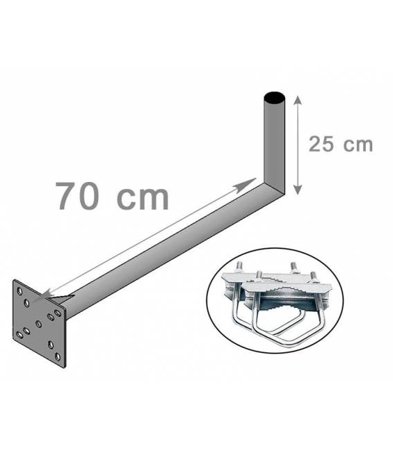 FIXATION L BALCON ANTENNE ET PARABOLE 25X70cm