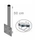 HD-LINE Mast mit Schelle Halterung Antenne BALKON 50 cm für Sat Schüssel