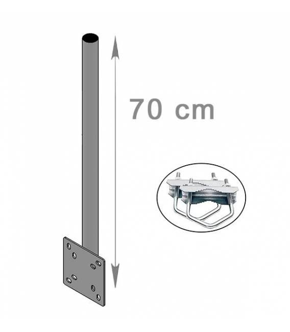 Fixation balcon de 70cm pour antenne et parabole 