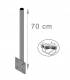 HD-LINE Mast Verlängerung Wand & Balkon Montage mit Schelle Halterung Mastroh Antenne BALKON 70 cm für Spiegel Sat Schüssel