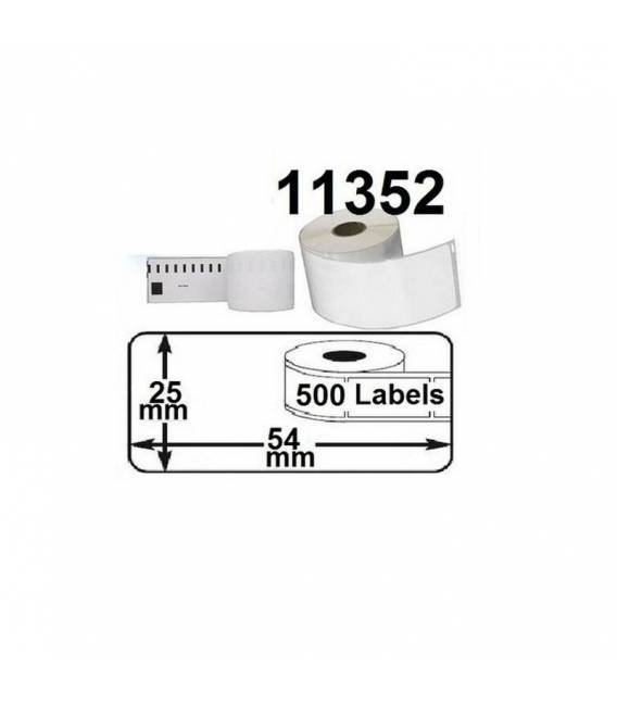 30 x ROLLEN Dymo Label 11352 54 mm x 25 mm Thermodrucker 500 Etiketten 100% kompatibel zu Dymo Seiko
