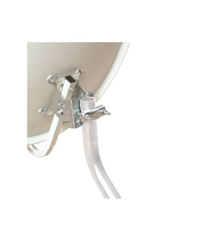 Megasat Kit Parabole Acier Blanche 35cm + Lnb Single 0.1db + Câble Coaxial 10m + Pointeur