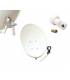 SAT Anlage Sat-Schüssel 60cm aus Stahl + LNB Single 1 Receiver TV + 1 F-Stecker