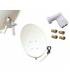 Kit HD-LINE Basic Parabole 60cm acier + LNB Quad + 4 connecteurs