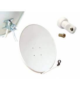 Kit HD-LINE Basic Parabole 80cm acier + LNB Single + 1 connecteur