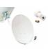 Kit HD-LINE Basic Parabole 80cm acier + LNB Single + 1 connecteur