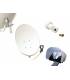 Set HD-LINE Basic Sat-Schüssel 70cm Stahl LNB Single Wetterschutz 1 Verbinder