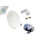 Set HD-LINE Basic Sat-Schüssel 80cm Stahl LNB Twin Wetterschutz 2 Verbinder