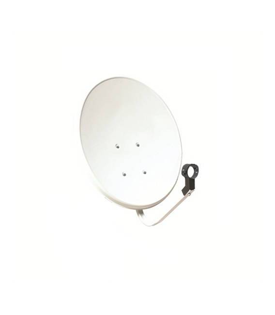 Kit HD-LINE Sat Schüssel 60cm Stahl + Receiver FTA HD + LNB Single + Wetterschutz + 1 F-Stecker