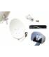 Kit HD-LINE Sat Schüssel 60cm Stahl + Receiver FTA HD + LNB Single + Wetterschutz + 1 F-Stecker