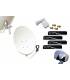 Set HD-LINE Basic Sat-Schüssel 60cm Stahl 4 Receiver HD FTA LNB Quad Wetterschutz 4 Verbinder