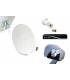 Kit HD-LINE Basic Parabole avec 1 parabole 80cm, 1 décodeurs FTA, LNB single, protection intempéries