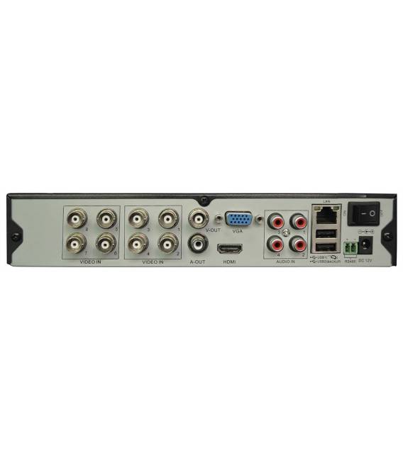 Videoüberwachungs Set DVR 8 Ausgänge, 8 Dome Kameras PL-50B, 8x 20m BNC Kabel weiß, 1 Adapter 8in1, 1 Power Supply 5A