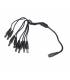 Adaptateur splitter 1 en 8 cordon pour alimentation camera de surveillance - 1 femelle / 8 male