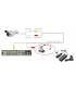 Adaptateur splitter 1 en 8 cordon pour alimentation camera de surveillance - 1 femelle / 8 male