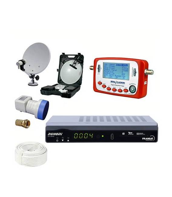 Kit camping avec parabole 37cm et accessoires