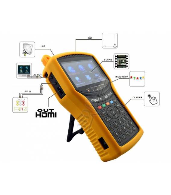 HD-LINE HD-7019 SATELLITEN Messgerät HD – TERRESTRISCH HD – SPEKTRUM DVBS