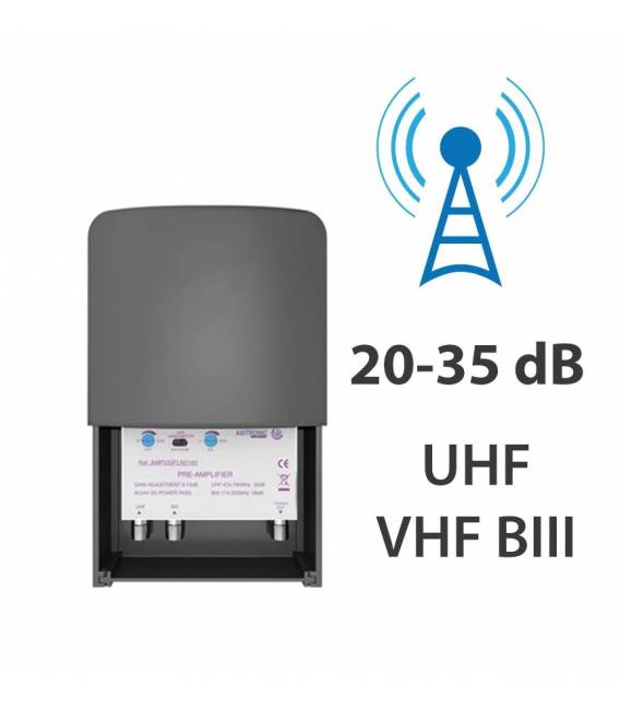 Axitronic pré-amplificateur d’antenne extérieur UHF VHF 