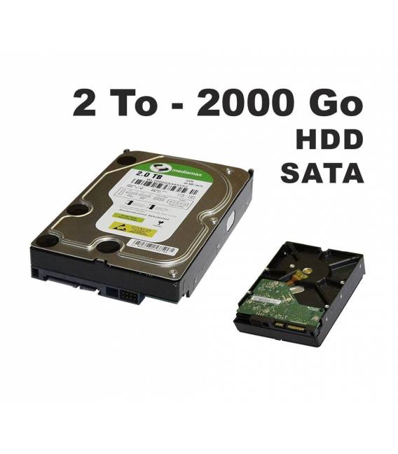 Disque dur interne SATA 2 To 64 Mo Cache 3.5" - PC, Enregistrement Videosurveillance