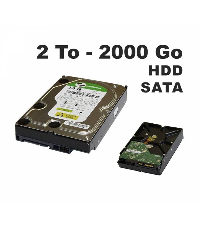 Sonnics Disque dur SATA 3,5 7 200 tr/min pour ordinateur de bureau ou de  surveillance Système de vidéosurveillance DVR (2 To)
